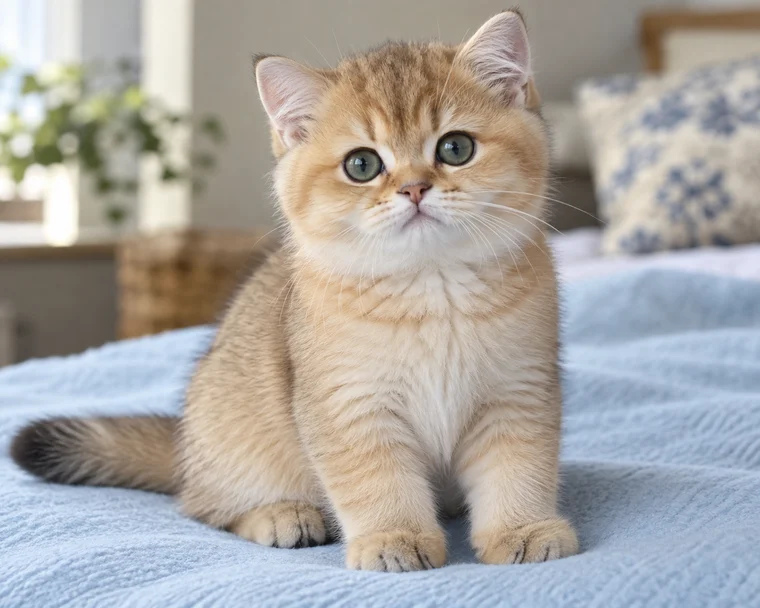 금빛 털의 고양이